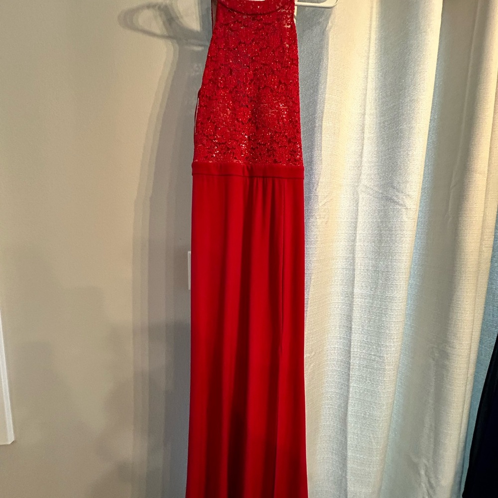 Elegant Red Sequin Prom Dress